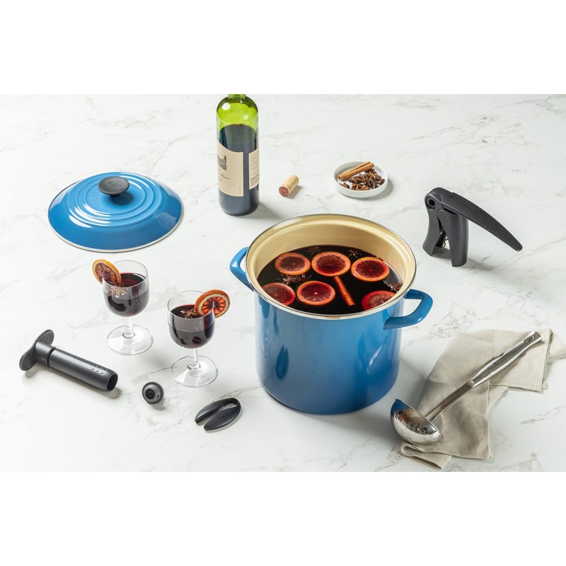 Le Creuset, Weinpumpen-Set inkl. 3 Verschlüssen, Weinkonservierung, Black Metal, Zamak,