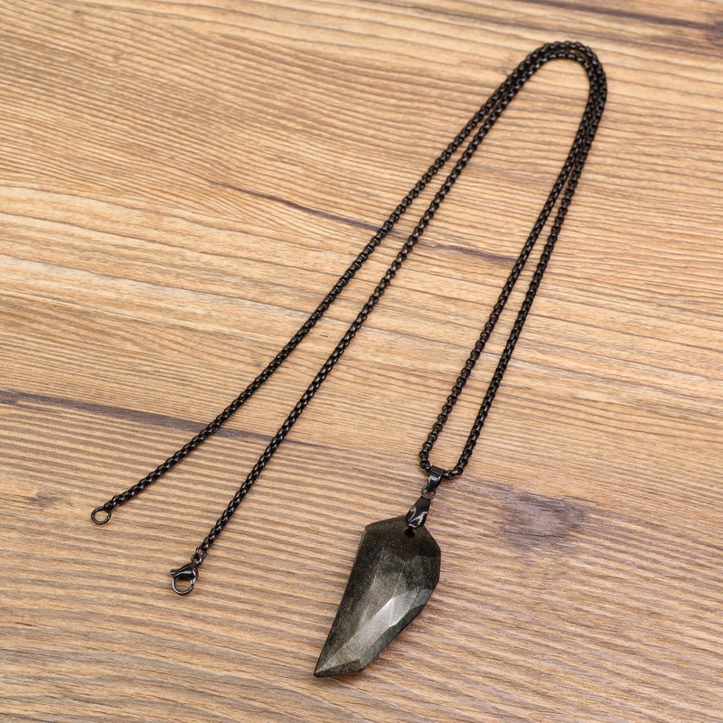 COAI Surfer Necklace Sharpener Pendant, Golden Obsidian, Obsidian