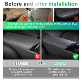 GAFAT Central Armrest Cover, Compatible with Toyota C-HR/Hybrid 2016-2023, Centre Console, Armrest Protection, Leather, PU Microfibre Leather Padding, C-HR Accessories