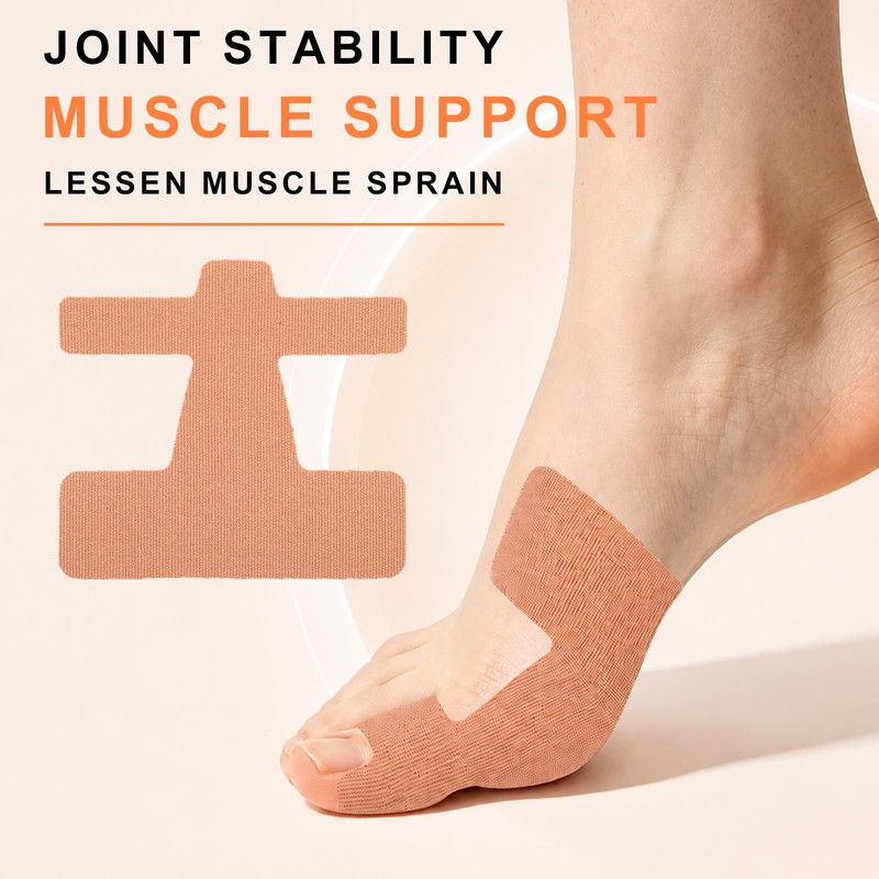 40pcs Pre Cut Kinesiology Tapes for Big Toe