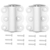 Ideal Security Self-Closing Spring Screen Door Hinge Set, White