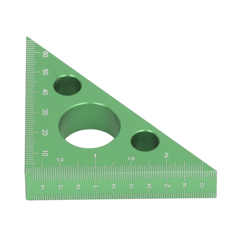 3in Right Angle Measure Ruler Thick Aluminum Alloy 45 Degree