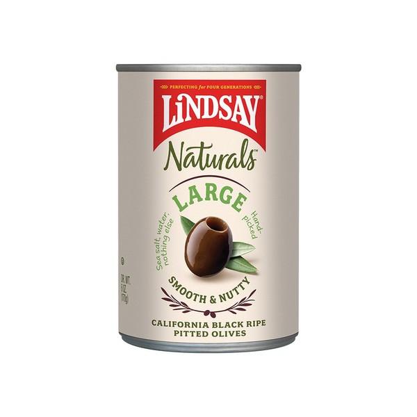Lindsay Naturals Large Pitted Ripe Black Olives, 6 oz (Pack of 12)
