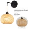 Vitnucrol Battery Operated Wall Sconce Set of Two, Bamboo Rechargeable