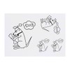 4 x 'Dog Obsessed With Bones' Temporary Tattoos - Water