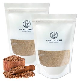 헬로우그린 볶은 아마씨 분말 500gx2(팩) 골든 아마씨 가루 Hello Green Roasted Flaxseed Powder 500g x 2 (pack) Golden Flaxseed Powder