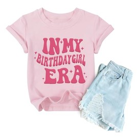 QMH Birthday Girls Shirt It's Me Hi I'm The Birthday Girl It's Me Party Graphic Tee Youth A-Pink M