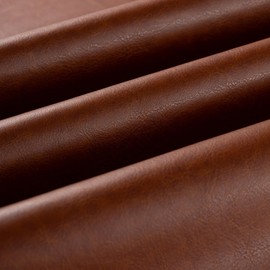 Wooqu PU leather Book Cloth, Polyurethane Coated and Non-woven Base, Leather-like Look, Soft, 17x29”, for Book Binding, Casco Grain, Reddish Brown