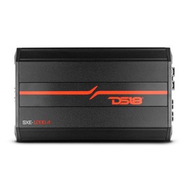 DS18 SXE-1200.4/BK Car Amplifier Stereo Full-Range Class A/B 4-Channel 60x4 RMS @4 OHM 1200 Watts - Powerful and Compact Amp for Speakers in Car Audio System