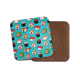 1 x Cute Sushi Rolls Coaster - Japanese Japan Food Seafood Restaurant #14475