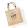 D Design Invent Print! Gran Gift Bag Natural Jute Tote