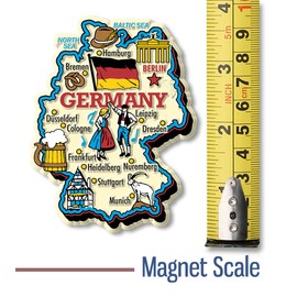 Germany Jumbo Country Map Magnet by Classic Magnets, Collectible Souvenirs Made in The USA