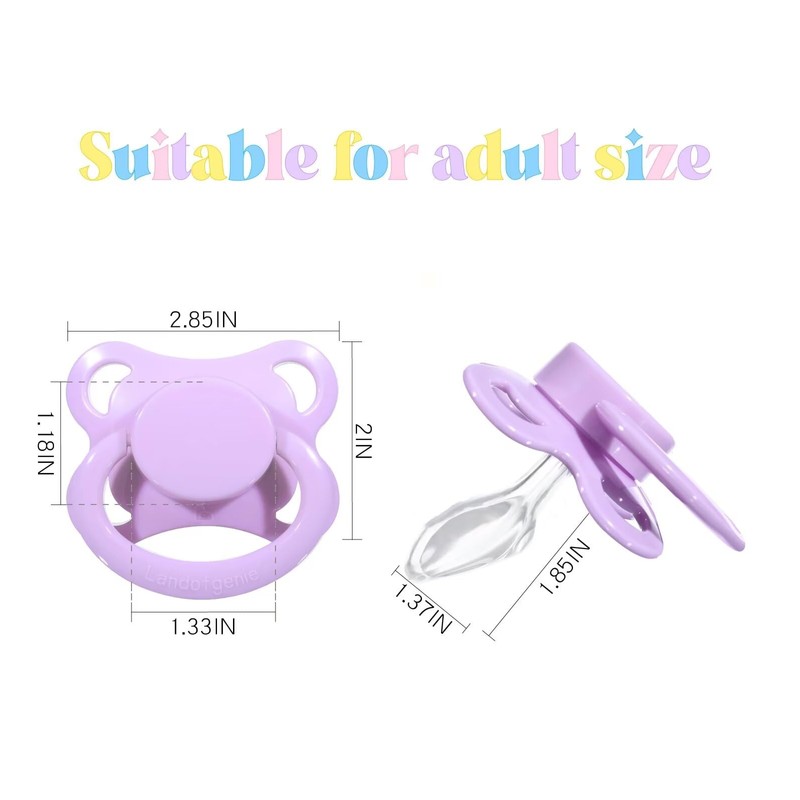 Landofgenie Large Teat Shield Dummy for Adults Purple