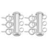 PLIGREAT Pack of 2 925 Sterling Silver Slide Lock Clasps,