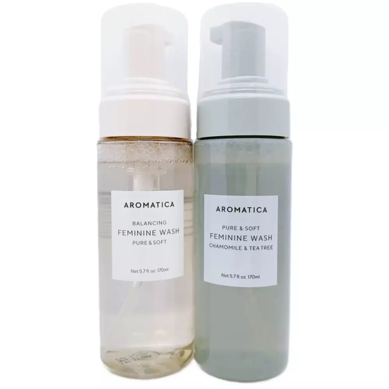 Aromatica 아로마티카 퓨어앤소프트 여성청결제 170ml 2개(캐모마일+티트리) Aromatica Pure & Soft
