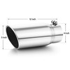 A-KARCK Exhaust Tip 4" Inlet, Polished Bolt On 4" Inlet
