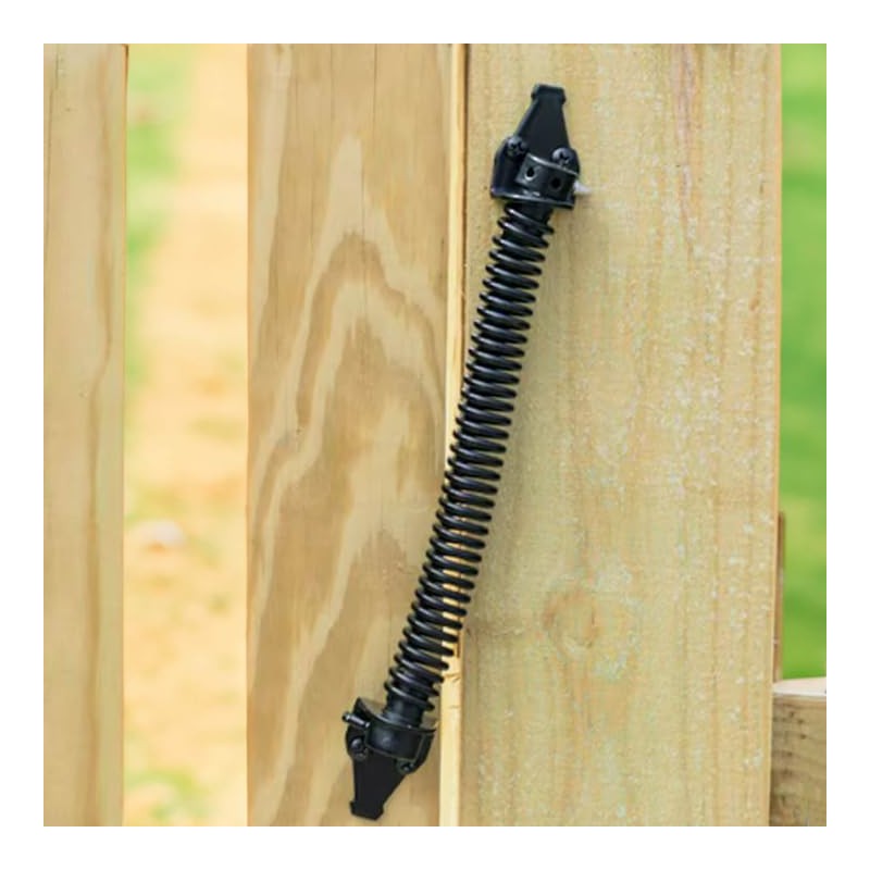 Black Wood Gate Self Closing - 13" Adjustable Spring Tension