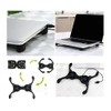 RitaProshop® Foldable Laptop Cooling Fan Black Laptop Cooler Lightweight Cooling