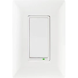Domuslight E90382 Dimmer de Escalera Inalámbrico Z-Wave 3 Hilos (600W), con Placa Alpha Blanca Incluida
