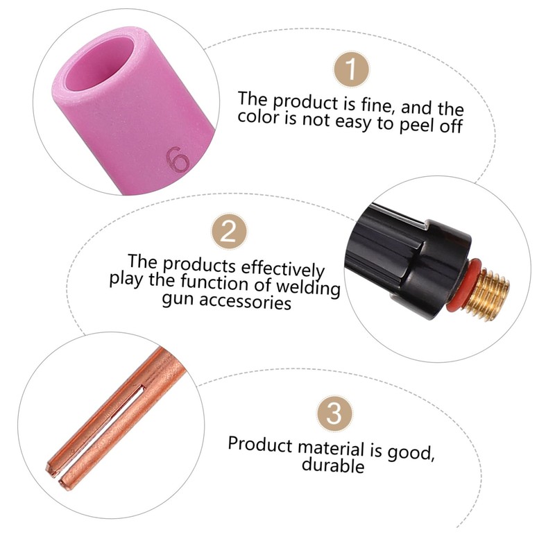 SHINEOFI 1 Set Welding Torch Accessories for Includes Ceramic Nozzles