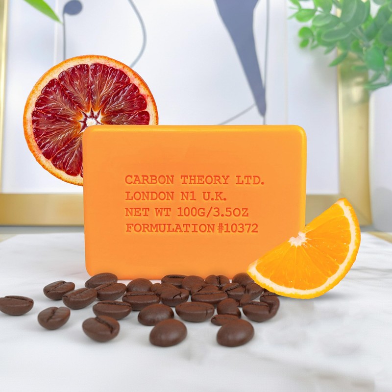 Carbon Theory Vitamin C & Koffein Gesichtsreinigungsseife, Hautbelebende Seife für