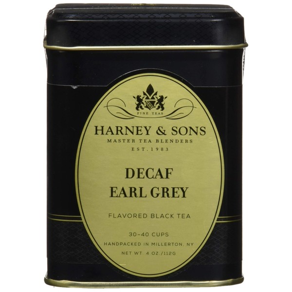 Decaffeinated Earl Grey, Loose tea in 4 Ounce tin