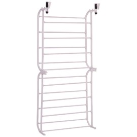 Whitmor 24 Pair Over The Door Shoe Rack-White