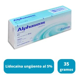 Lidocaína Ungüento 5% Alphasens Caja Con Tubo Con 35 G