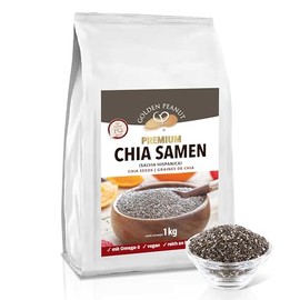 GOLDEN PEANUT GOLDEN PEANUT Premium Chia Samen 1 kg schwarz-wei? Salvia Hispanica viele Quellstoffe Omega 3 Antioxidantien
