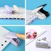 Morices Mini Purple Hole Punch with 20 Pcs Colorful Loose-Leaf