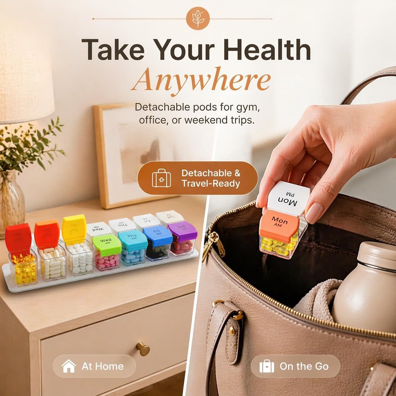 Extra Large Pill Organizer 2 Times a Day - Weekly