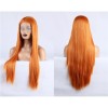 Vocoste Peluca Largo Liso Para Niña De Diario Naranja 24