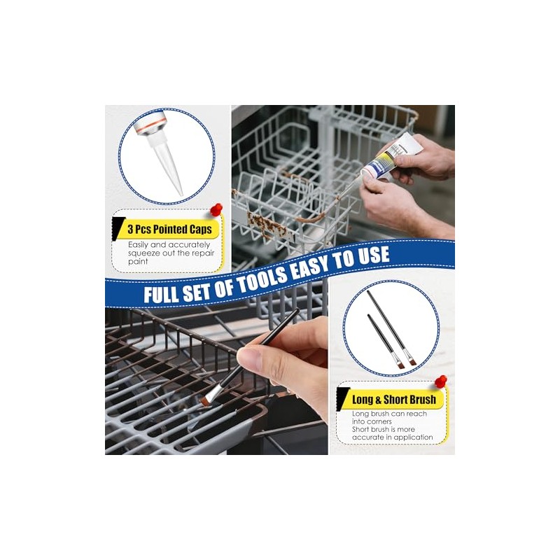 1.7oz Dishwasher Rack Repair Coating, Grey Dishwasher Vinyl Rack Rust