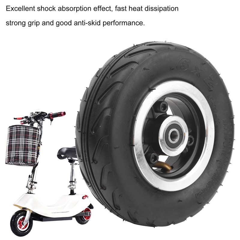 6x2 Pneumatic Wheel Inflatable Air Tire with Aluminum Alloy Hub