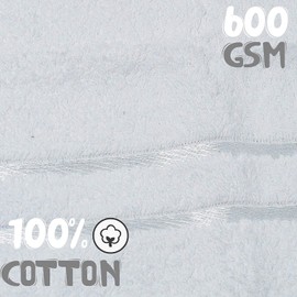 Towelogy® 600GSM Cotton Washcloths Multipack Quick Dry Flannels Face Towels Hotel Spa Bathroom Make Up Remover Cloths 30x30cm (White, Pack Of 2)