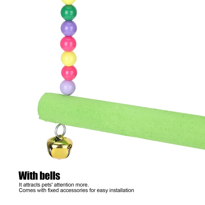 Chicken Parrot Large Bird Pet Swing Green Hanging Wooden Toy