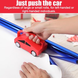 AIERSA Wrapping Paper Cutter, Gift Wrap Cutter with 6 Replaceable Blade, Gift Wrapping Tool, Christmas Gift Wrapping Paper Cutter, Wrapping Paper Cutter Slider, Wrapping Paper Roll Cutter