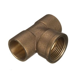 15mm x 15mm x 1/2" Threaded Centre Tees - End Feed