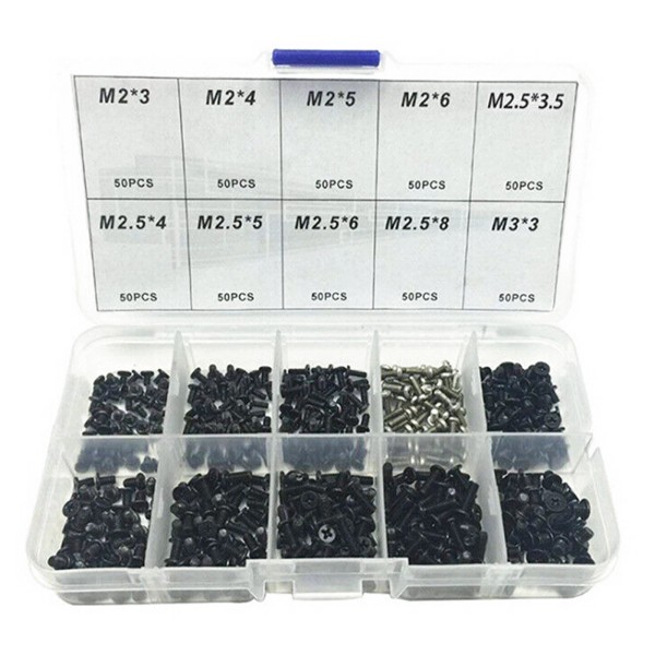 Unbranded 500pcs Universal Laptop Computer Tablet M2 M2.5 M3 Screws