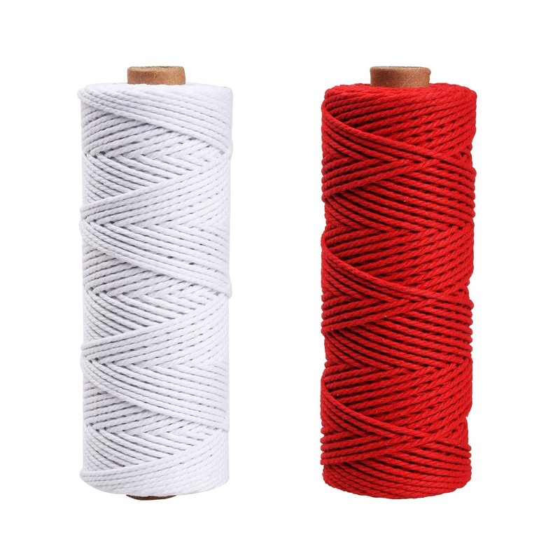 100m Red Christmas Twine Cotton String Natural Jute Rope Baker