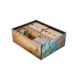 The Broken Token Game Organizer Compatible with Terraforming Mars: Ares Expedition - Wooden Game Organizing Box with Multiple Trays
