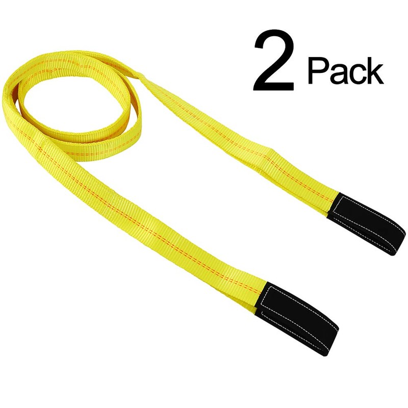Trekassy 2 Pack 10' x 2" Lifting Sling Straps, 10ft