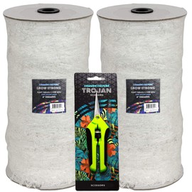 Grow Strong Soft Mesh Nylon Trellis Netting Bulk Rolls - 5 x 350 ft Heavy-Duty Garden Netting for Plants - (Pack of 2 Rolls) + Common Culture Trimming Scissors