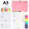 FANDAMEI A5 6-Hole Refillable Notebook Accessories Set - 2 Pack
