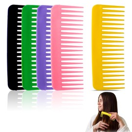 5-teiliger quadratischer Kamm, tragbarer Stylingkamm, hitzebeständiger antistatischer Kamm für langes, kurzes, lockiges und nasses Haar.