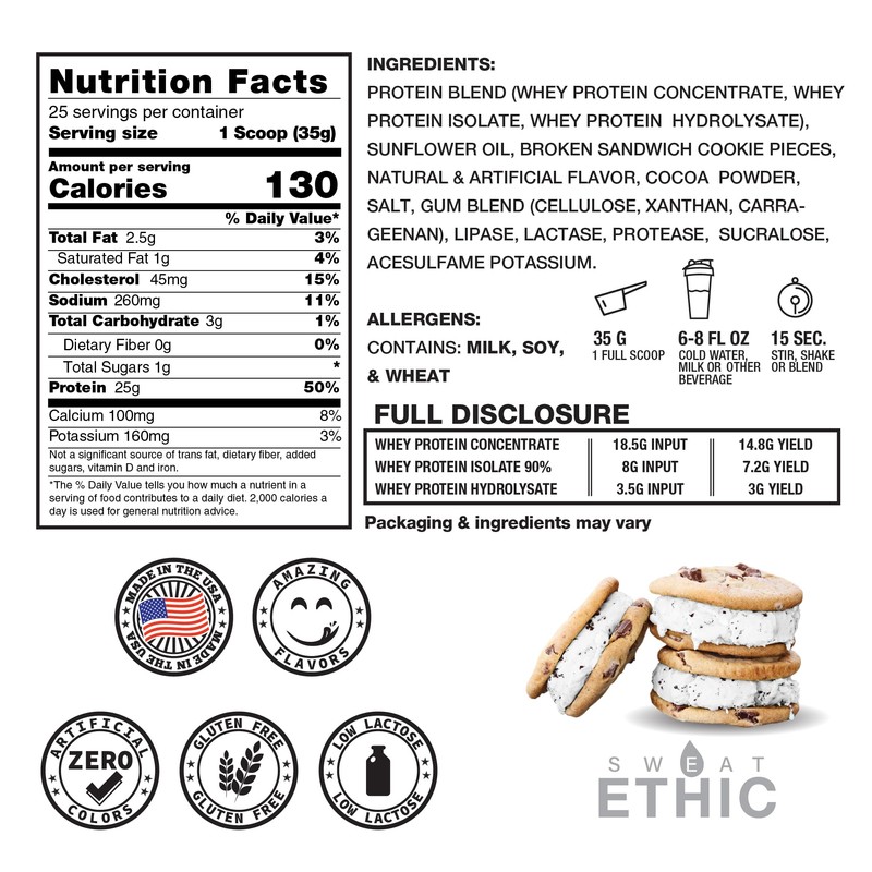 Sweat Ethic Whey'd Protein Powder, 25 G Whey Protein Blend