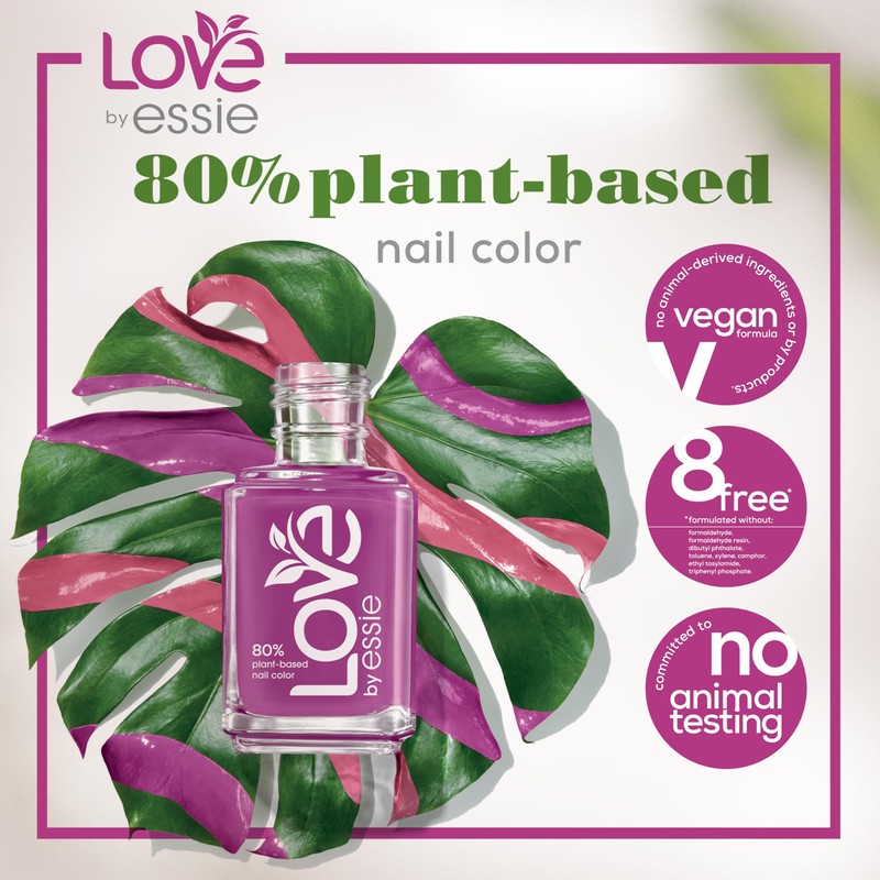 LOVE by essie Nail Polish, 80% Plant-based, Salon-Quality, Vegan, Blue,