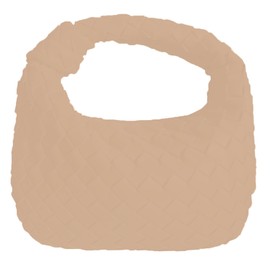 Woven Handbag for Women Knotted Top-Handle Bag Soft PU Leather Hobo Bag Fashion Ladies Evening Clutch, Apricot