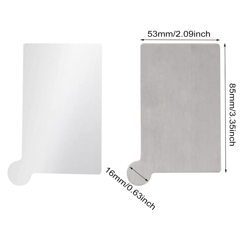 HONBAY 2PCS Stainless Steel Compact Pocket Mirror Unbreakable Small Purse