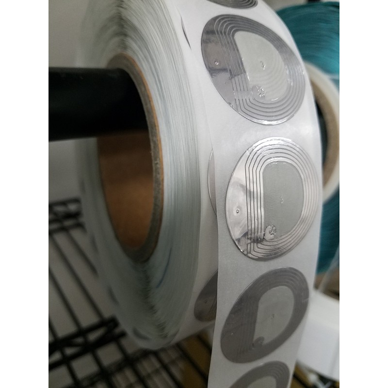 8.2MHz Round Clear 33mm Size RF Label Compatible w/Checkpoint® Systems,